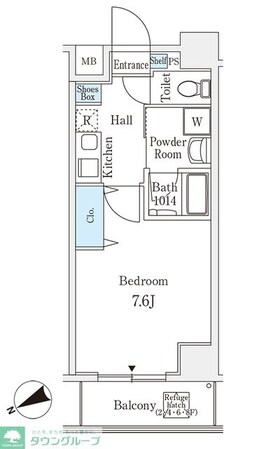 クオリタス水天宮前の物件間取画像